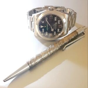 ROLEX 👑 Vintage 1960s Sterling Silver Ballpoint Pen